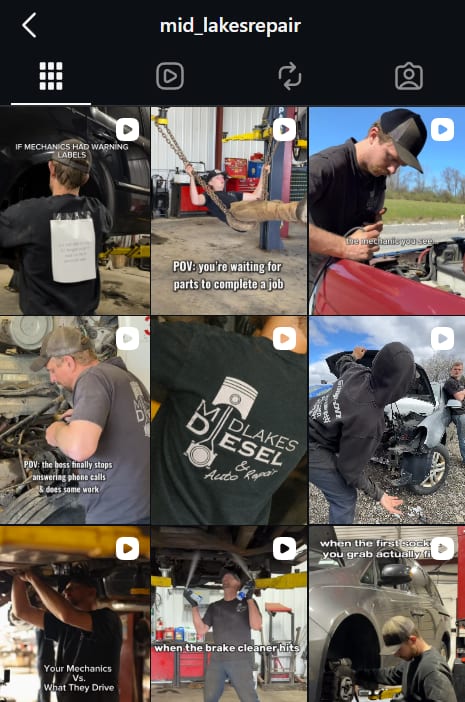 Midlakes Diesel Instagram feed